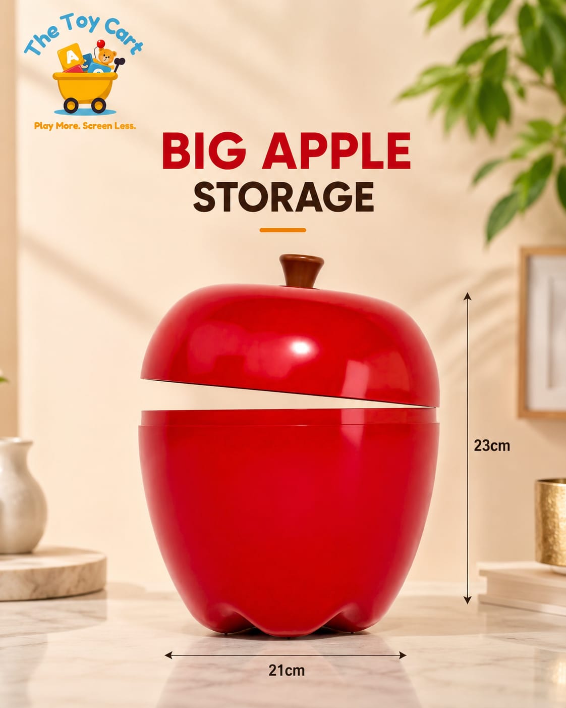 Big Apple Storage Box for Kids | Premium Toy Organizer Container
