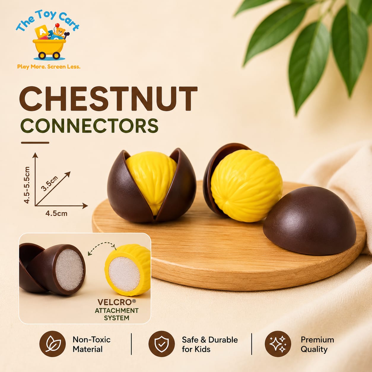 Chestnut Connectors Toy | Creative Vegetable Building Puzzle Toy for Kids