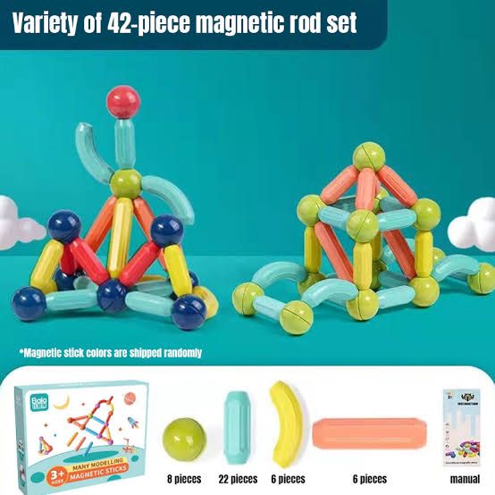 Creative Magnet Building Sticks for Kids (42 PCS)