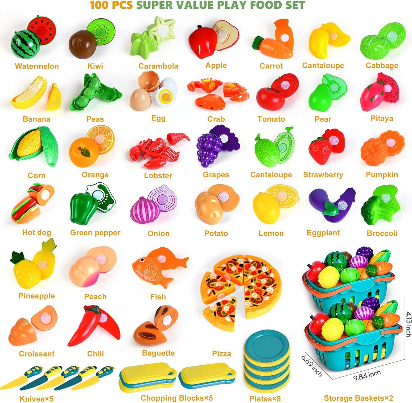 Little Chef’s Food Basket Set (100 Pcs)