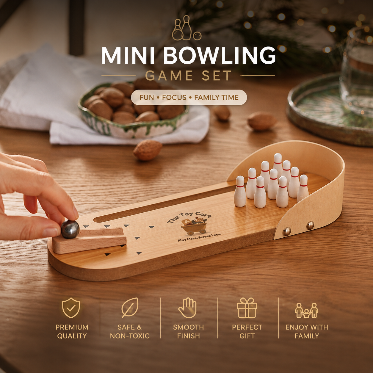 Mini Bowling Game Set – Indoor Fun Game for Kids & Family