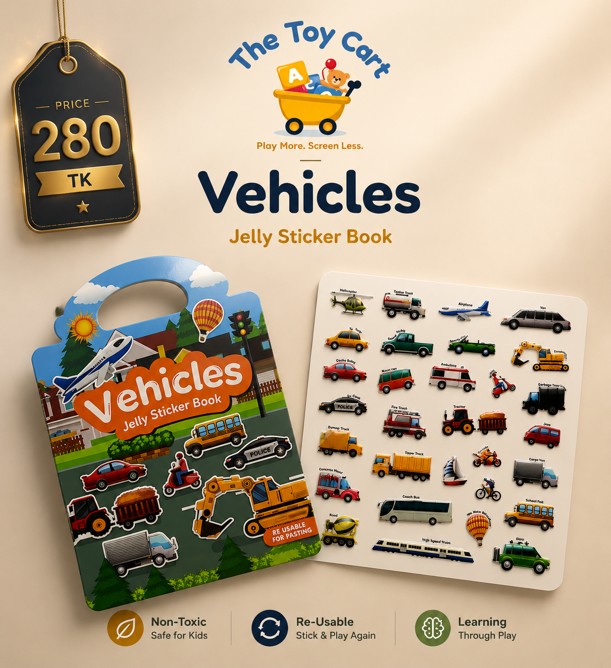 Reusable Jelly Sticker Book Bundle