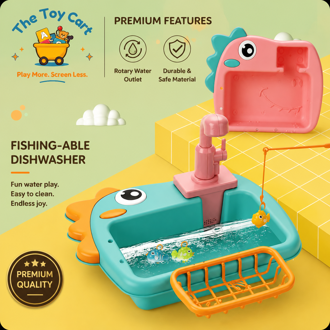 Dinosaur Kitchen Sink – Pretend Play Water Set