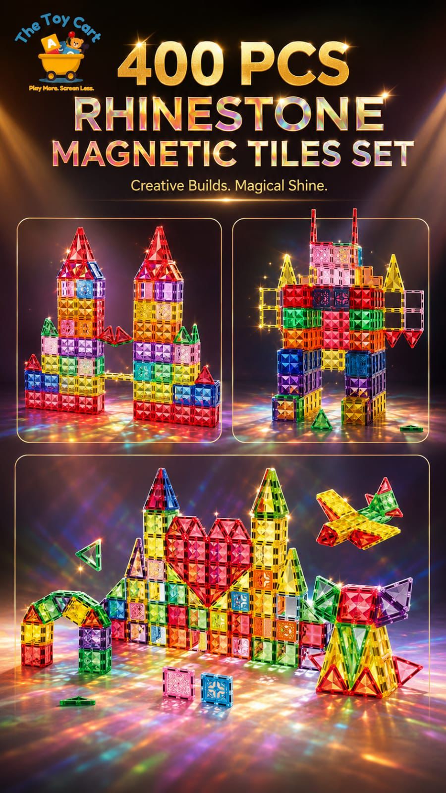 🧲 Magnetic Tiles Building Set for Kids