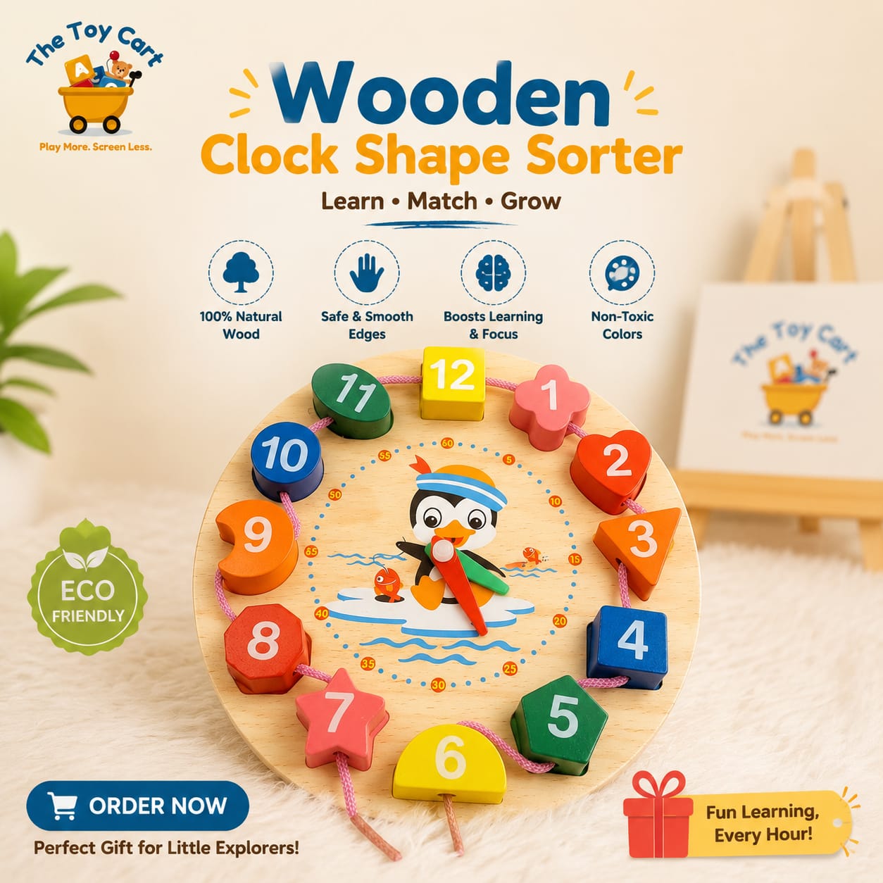 Montessory Natural Wooden Educational Toys Collection