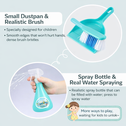 Children's Sweeping Toys Broom Dustpan Combination.