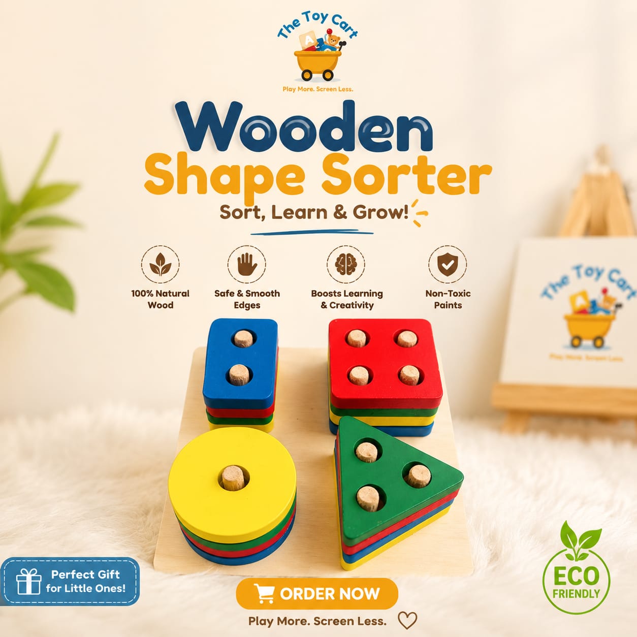 Montessory Natural Wooden Educational Toys Collection