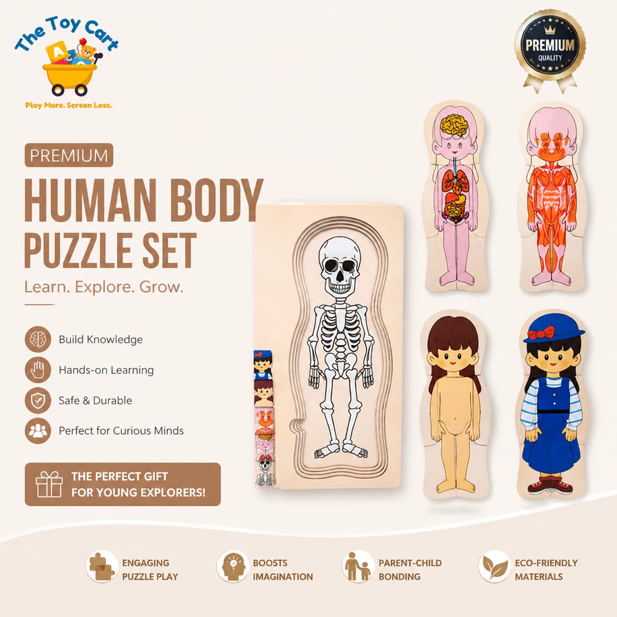 Human Body Wooden Puzzle Set