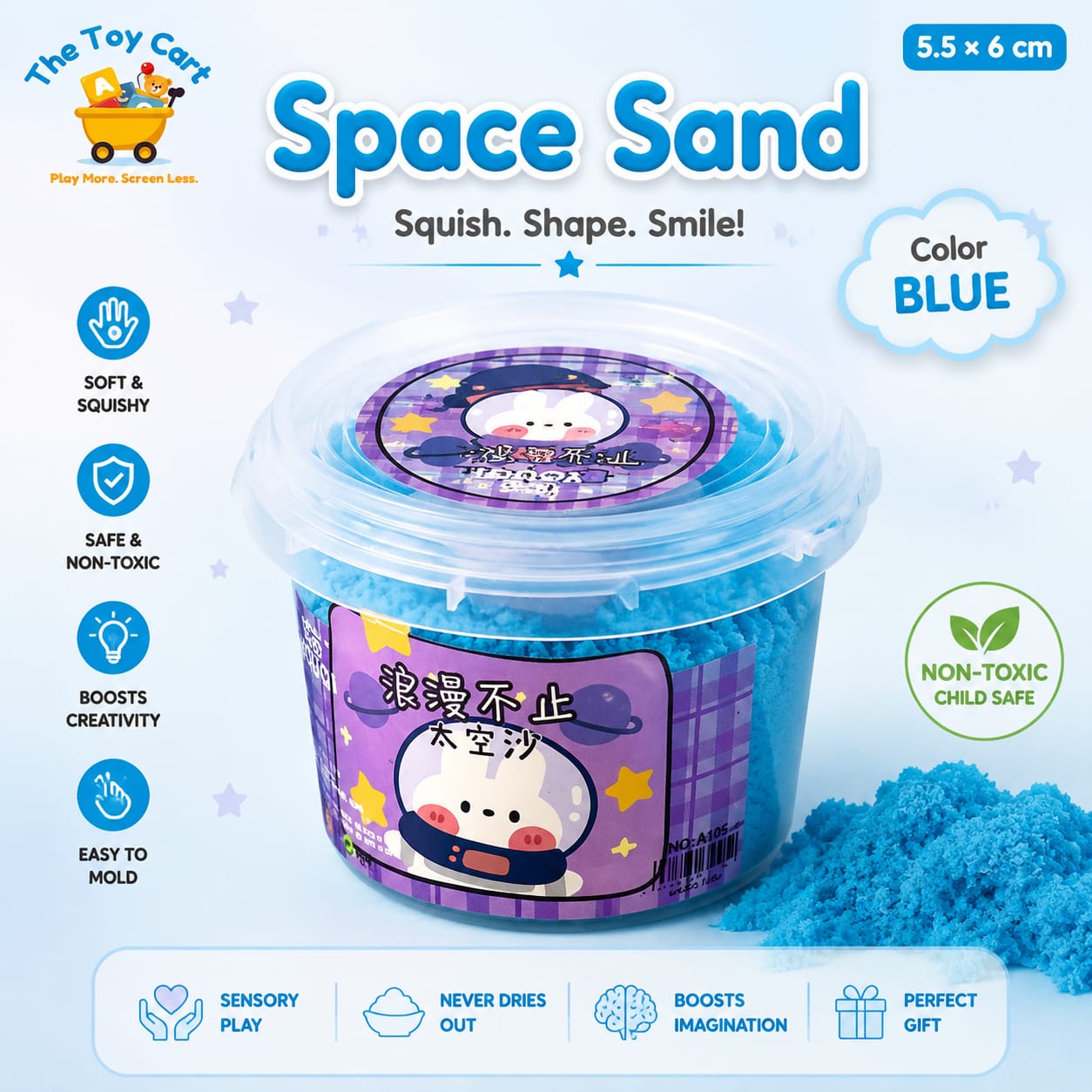 Space Sand Soft & Squishy Bucket (6 Color Variants)