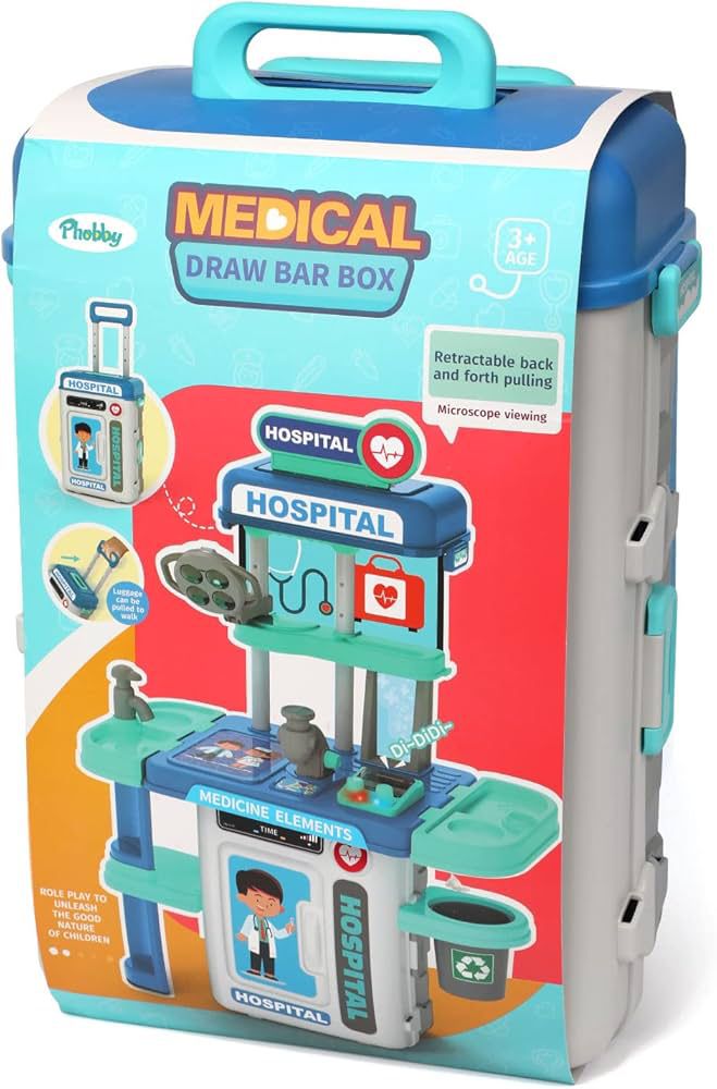 Kids Hospital Playset – Pull-Along Doctor Role-Play Set