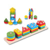 Wooden Geometric Shape Sorting & Stacking Board