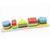 Wooden Geometric Shape Sorting & Stacking Board