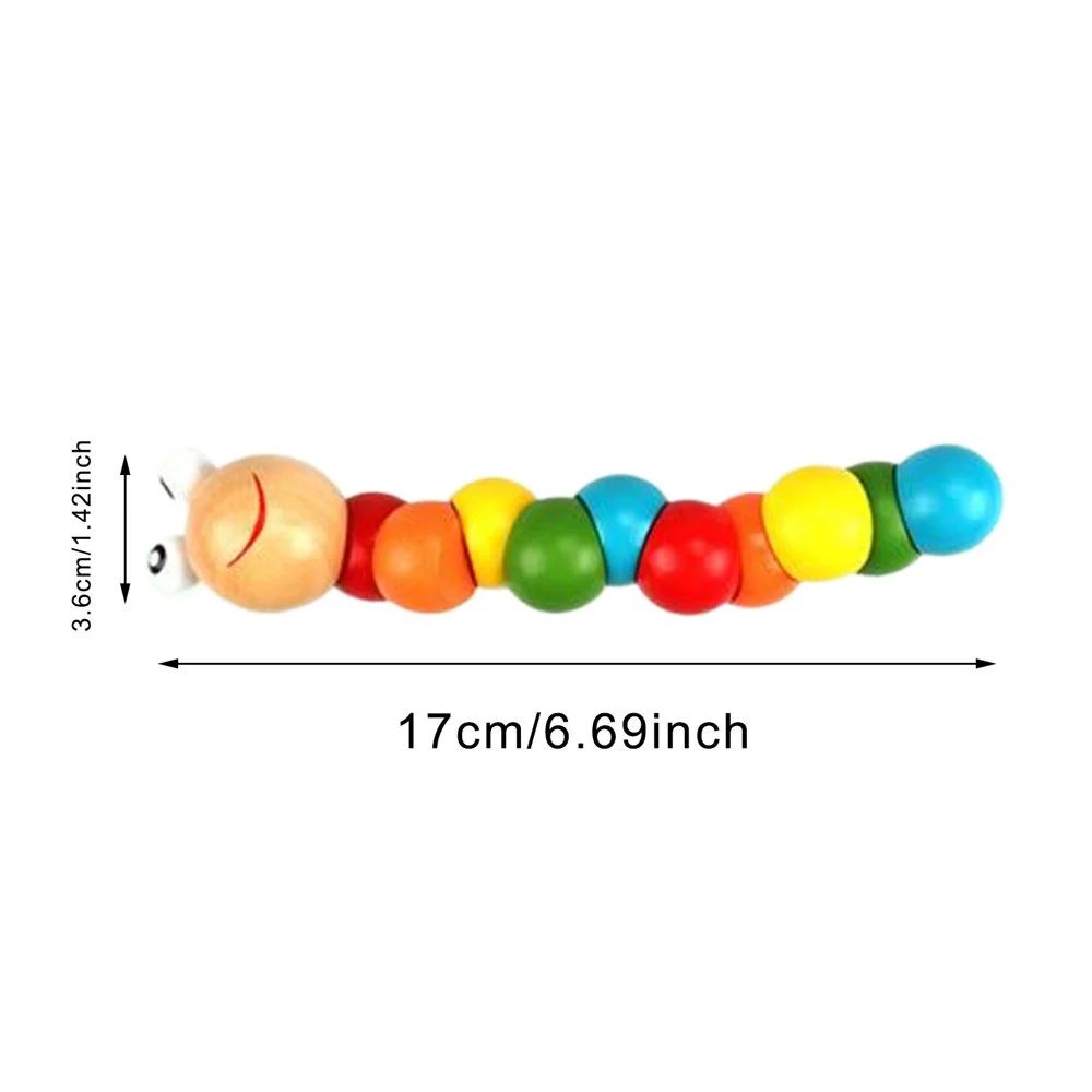 Wooden Caterpillar Counting & Stacking Toy