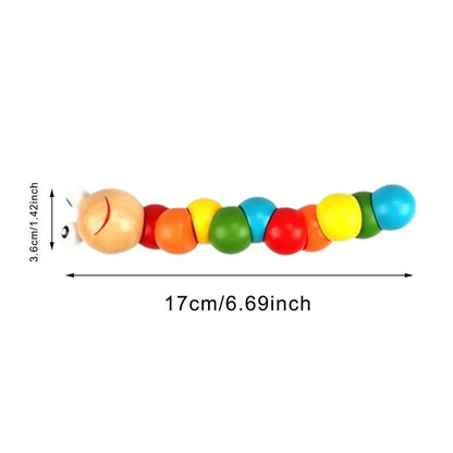 Wooden Caterpillar Counting & Stacking Toy
