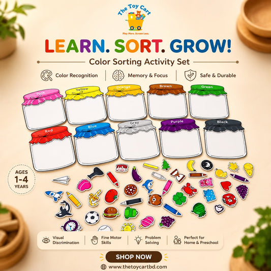 Color Sorting Activity Set for Kids – Educational Matching & Learning Toy (10 pcs 1 set)