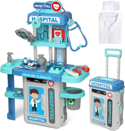 Kids Hospital Playset – Pull-Along Doctor Role-Play Set