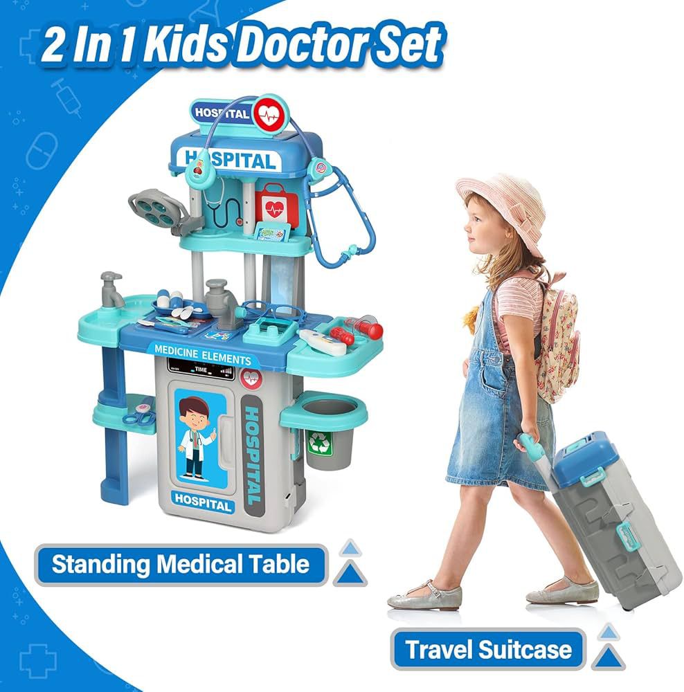 Kids Hospital Playset – Pull-Along Doctor Role-Play Set