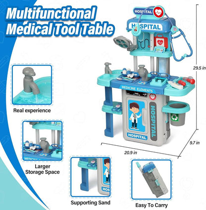 Kids Hospital Playset – Pull-Along Doctor Role-Play Set