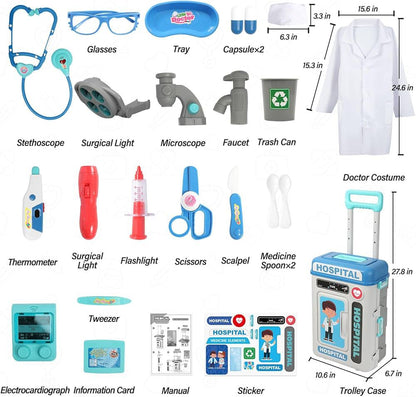 Kids Hospital Playset – Pull-Along Doctor Role-Play Set