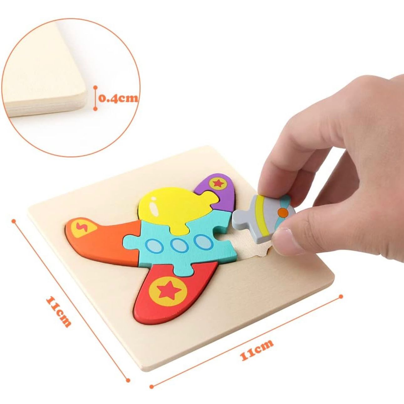 Mini Wooden Puzzle Board Set (Kids Learning Toy)