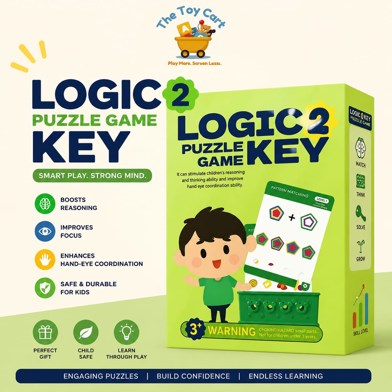 Logic Key Puzzle Game Set – 3 Levels