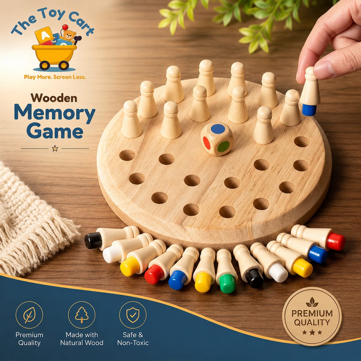 Wooden Memory Game for Kids