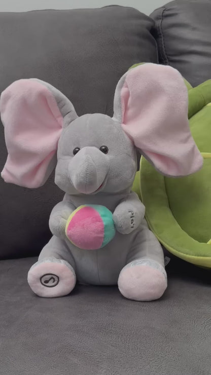 Adorable Hide and Seek Elephant Plush with Music Interactive & Fun