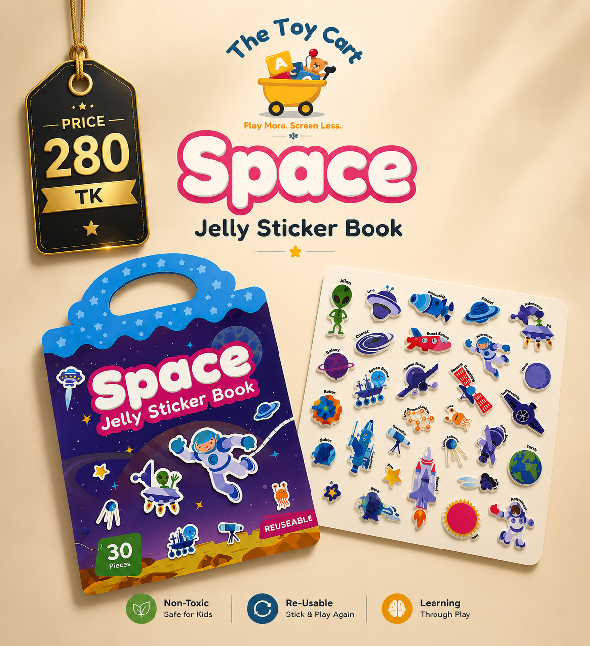Reusable Jelly Sticker Book Bundle