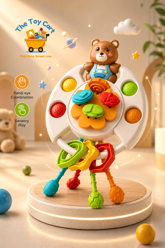 Montessori Bear Sensory Activity Wheel Toy