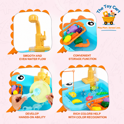 Dinosaur Kitchen Sink – Pretend Play Water Set