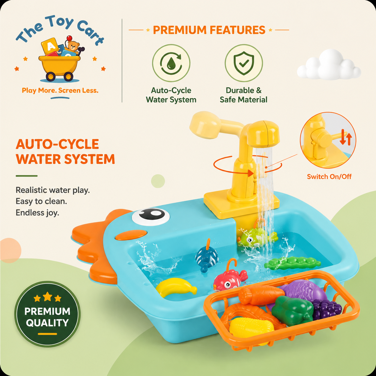 Dinosaur Kitchen Sink – Pretend Play Water Set