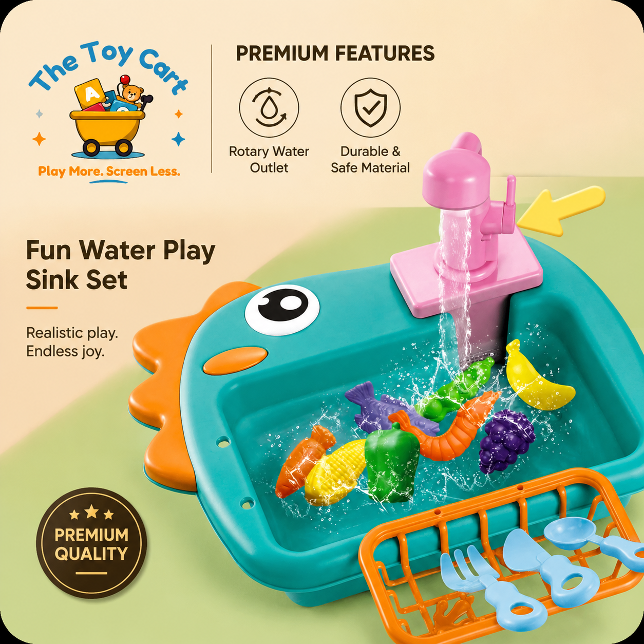 Dinosaur Kitchen Sink – Pretend Play Water Set