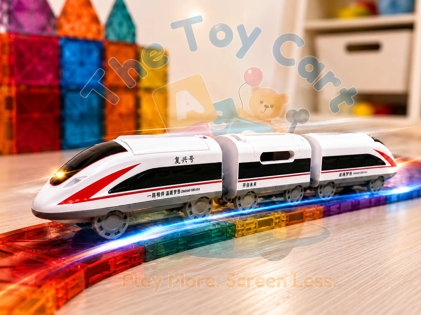 Alloy High-Speed Train Model Diecast Metal Toy Rail Electric High-Speed Train