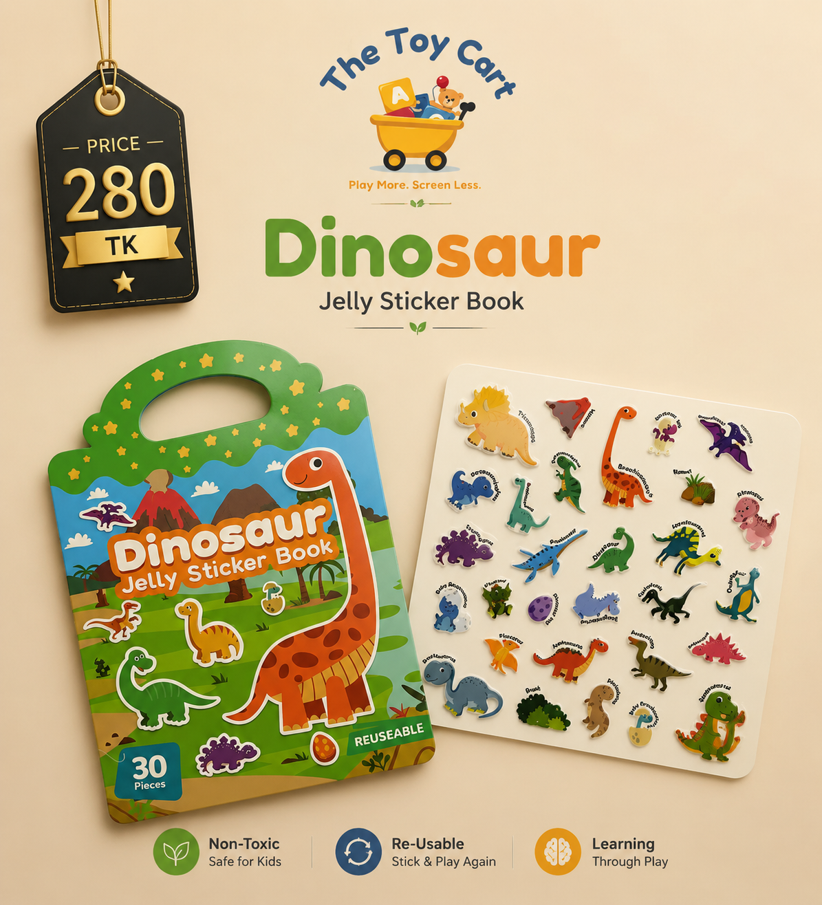 Reusable Jelly Sticker Book Bundle