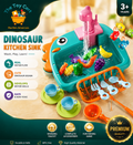 Dinosaur Kitchen Sink – Pretend Play Water Set (Mechanical fish 1pcs free)