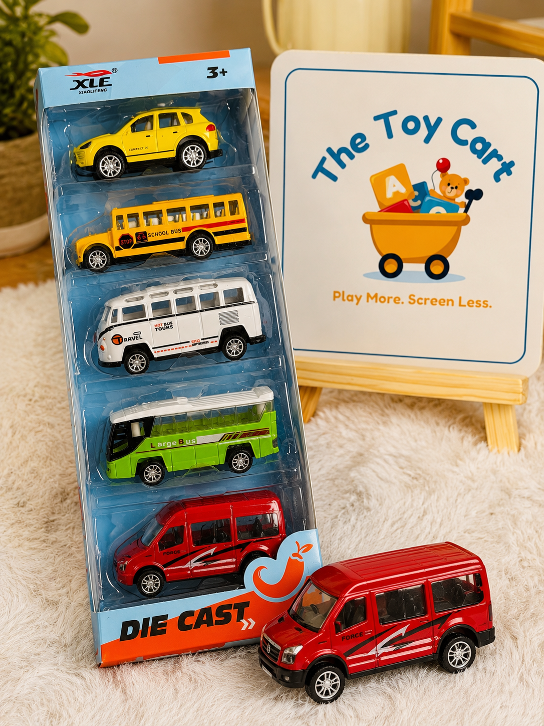Die-Cast Cars Set – 5 Pcs Premium Pull-Back Vehicle