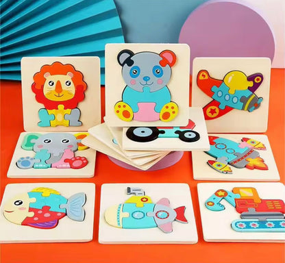 Mini Wooden Puzzle Board Set (Kids Learning Toy)