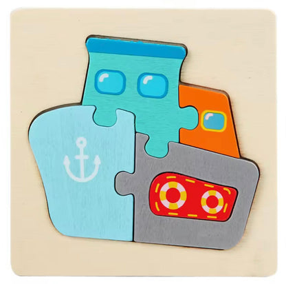 Mini Wooden Puzzle Board Set (Kids Learning Toy)